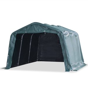 Vidaxl tente amovible pour bétail pvc 550 g/m² 3 3 x 4 8 m vert foncé