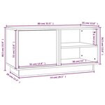 vidaXL Meuble TV Blanc 80x35x40 5 cm Bois de pin massif