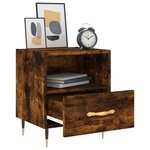vidaXL Tables de chevet 2Pièces chêne fumé 40x35x47 5cm bois d’ingénierie