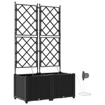 vidaXL Pots de jardin Noir 80 x 40 x 142 cm Acier