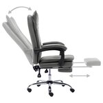 vidaXL Chaise de bureau Anthracite Similicuir