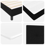 vidaXL Lit à sommier tapissier avec matelas Noir 120x190 cm Tissu