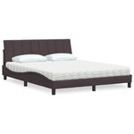 vidaXL Lit avec matelas marron foncé 160x200 cm tissu