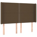 vidaXL Sommier à lattes de lit matelas LED Marron foncé 140x200 cm