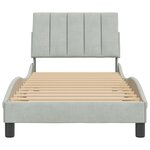 vidaXL Cadre de lit sans matelas Hanko gris clair 90x200 cm velours