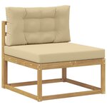 vidaXL Ensemble de canapés d'extérieur 7 pc Blanc et Beige