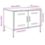 vidaXL Table basse noir 68x50x50 5 cm acier laminé à froid