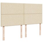 VidaXL Cadre de lit ottoman avec matelas crème 160x200 cm tissu