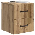 vidaXL Cabinet de chevet mural Chêne artisanal 34 5 x 33 x 40 cm