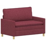 vidaXL Canapé Bordeaux 126 x 81 x 87 5 cm Tissu