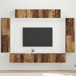 vidaXL Meuble TV 8 Pièces Bois ancien