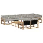 vidaXL Ensemble de canapés d'extérieur 9 Pièces Blanc et gris clair