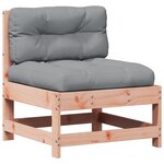 vidaXL Salon de jardin 7 Pièces avec coussins bois massif douglas