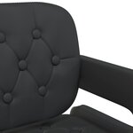 vidaXL Chaises pivotantes à manger lot de 6 noir similicuir