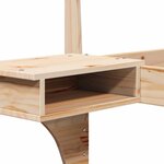 vidaXL Cadre de lit avec tête de lit Marron 75 x 190 cm Pin massif