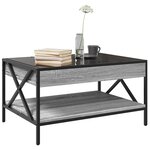 vidaXL Table basse avec LED infini sonoma gris 70x50x38 cm