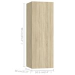 vidaXL Ensemble de meuble TV 4 Pièces Chêne sonoma Bois d'ingénierie