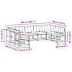 vidaXL Ensemble de canapés d'extérieur 9 pc Naturel et Noir