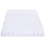 vidaXL Matelas en mousse extensible 80 x 200 cm Blanc