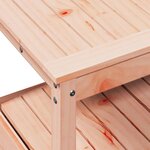 vidaXL Table de rempotage avec étagères bois massif de douglas