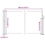 vidaXL Auvent latéral rétractable anthracite 117x300 cm