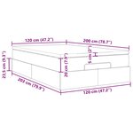 VidaXL Cadre de lit ottoman avec matelas noir 120x200 cm similicuir
