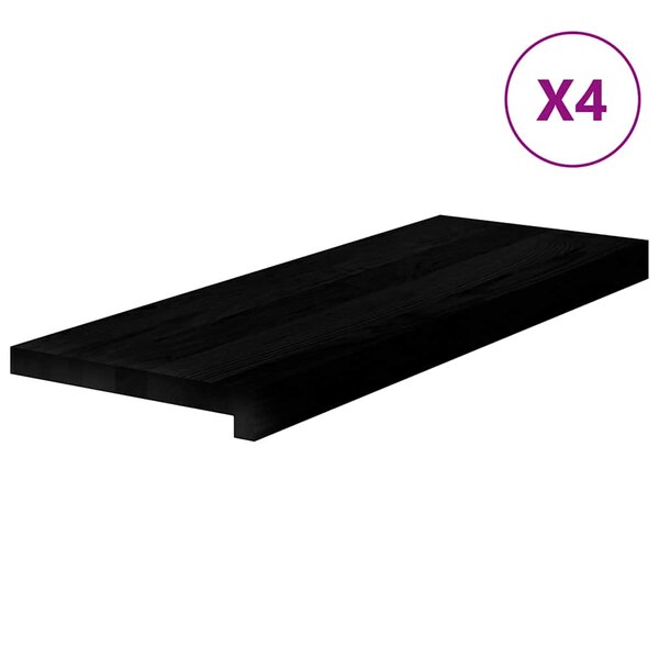 vidaXL Marches d'escalier 4 Pièces marron foncé 70x25x2 cm chêne massif