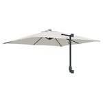 vidaXL Parasol de jardin Beige  Noir 248.5 x 247.5 x 160 cm