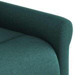 vidaXL Fauteuil de massage inclinable Vert foncé Tissu
