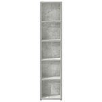 vidaXL Armoires à CD 2 Pièces Gris béton 21x16x93 5 cm Aggloméré