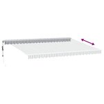 vidaXL Auvent rétractable automatique avec LED anthracite et blanc