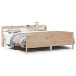 vidaXL Cadre de lit sans matelas 200x200 cm bois massif de pin