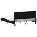 vidaXL Lit avec matelas Hanko noir 160x200 cm tissu