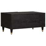 vidaXL Table basse Noir 80 x 50 x 40 cm Bois de mangue massif
