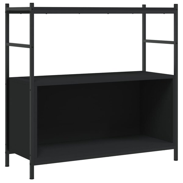 vidaXL Bibliothèque noir 80x30x78 5 cm bois d'ingénierie et fer