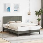 vidaXL Cadre de lit Gris clair 140 x 190 cm Tissu en velours côtelé
