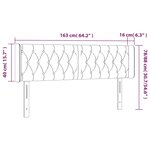 vidaXL Tête de lit à LED Crème 163x16x78/88 cm Tissu