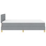 vidaXL Lit avec sommier avec matelas gris clair 120x200 cm en tissu