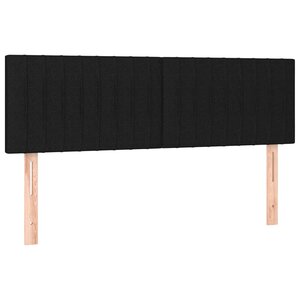 vidaXL Têtes de lit 2 Pièces Noir 72x5x78/88 cm Tissu