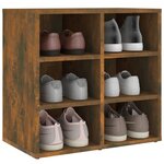 vidaXL Armoire à chaussures Chêne fumé 52 5x30x50 cm
