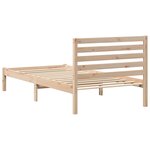 vidaXL Cadre de lit Marron 75 x 190 cm Bois massif en pin