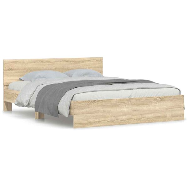 vidaXL Cadre de lit sans matelas chêne sonoma 140x190 cm
