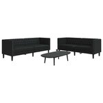 vidaXL Canapé de salon 2 Pièces Noir 194 x 74 5 x 70 5 cm Simili cuir