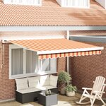 vidaXL Auvent Rétractable Manuel Jaune et Orange 350x250 cm
