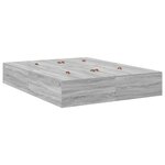 Cadre de lit de rangement vidaXL Gris Sonoma 135x190 cm