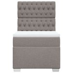vidaXL Sommier à lattes de lit avec matelas Taupe 90x200 cm Tissu