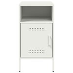 vidaXL Tables de chevet 2 Pièces blanc 36x39x68 cm acier