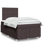 vidaXL Sommier à lattes de lit avec matelas Marron foncé 120x200 cm