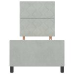 vidaXL Cadre de lit avec tête de lit Gris clair 80 x 200 cm Velours