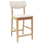 vidaXL Chaises de salle à manger 2 Pièces Naturel 48 x 49 x 95 cm